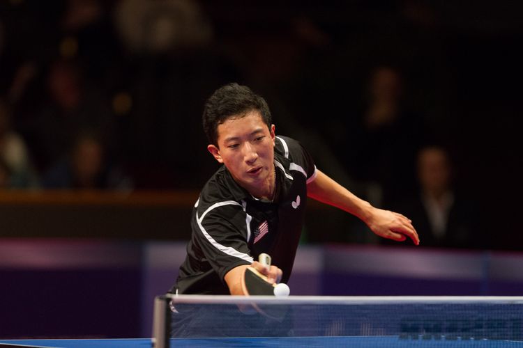 ...und der US-Amerikaner Feng Yijun. Der schlug sich zum Auftakt gegen... (©Fabig)