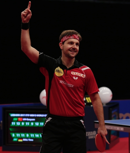 ...und schließlich mit 13:11 den Durchgang und damit das Spiel doch noch für sich zu entscheiden. Riesige Freude natürlich beim Rekordeuropameister... (©ITTF)