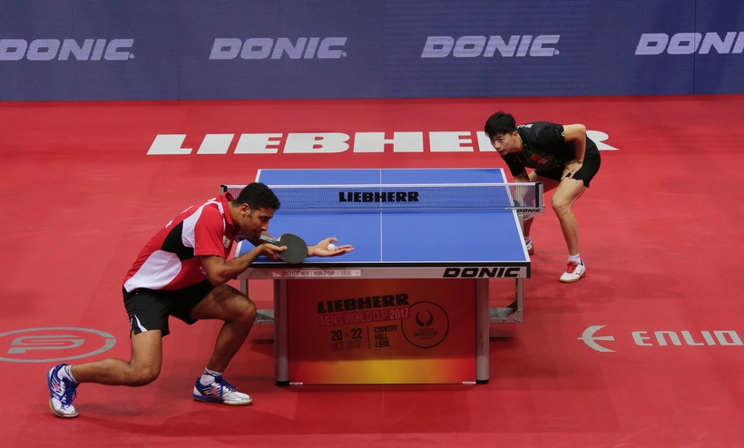 Die Gruppenphase überstand dagegen Omar Assar. Der in der Bundesliga für Bremen spielende Ägypter fand am Samstag im Achtelfinale dann aber in Ma Long seinen Meister - 1:4 endete die Partie. (©ITTF)